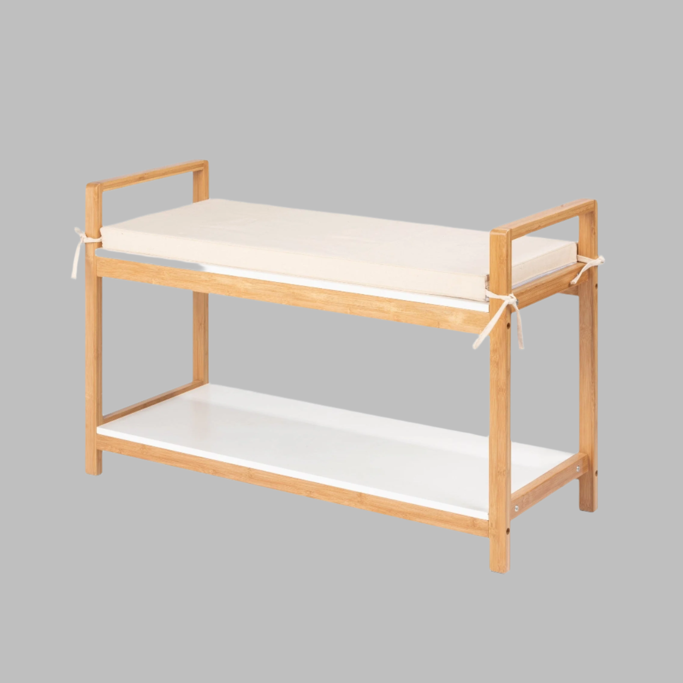 Shoe Bench With Cushion - Finja - Bamboo