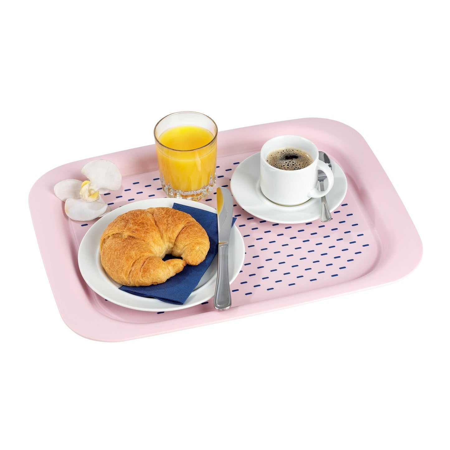 SERVING TRAY - ANTI-SLIP - 31X2X42 - PINK