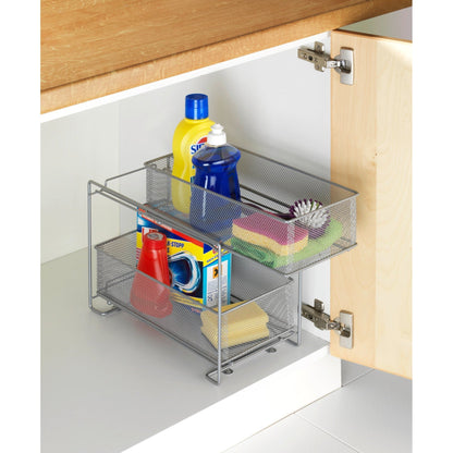 2 DRAWER & STAND - MESH METAL - SILVER MATT - GIOMA