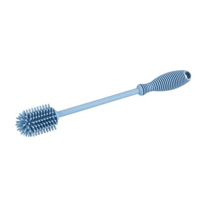 WASHING-UP & BOTTLE BRUSH - SILICONE - 25CM - BLUE