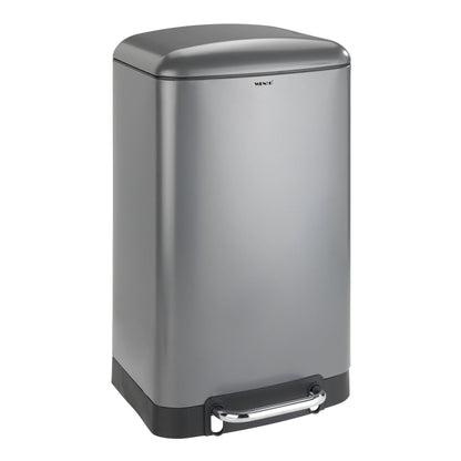 30L PEDAL BIN - STUDIO RANGE - EASY-CLOSE - STAINLESS STEEL - GREY