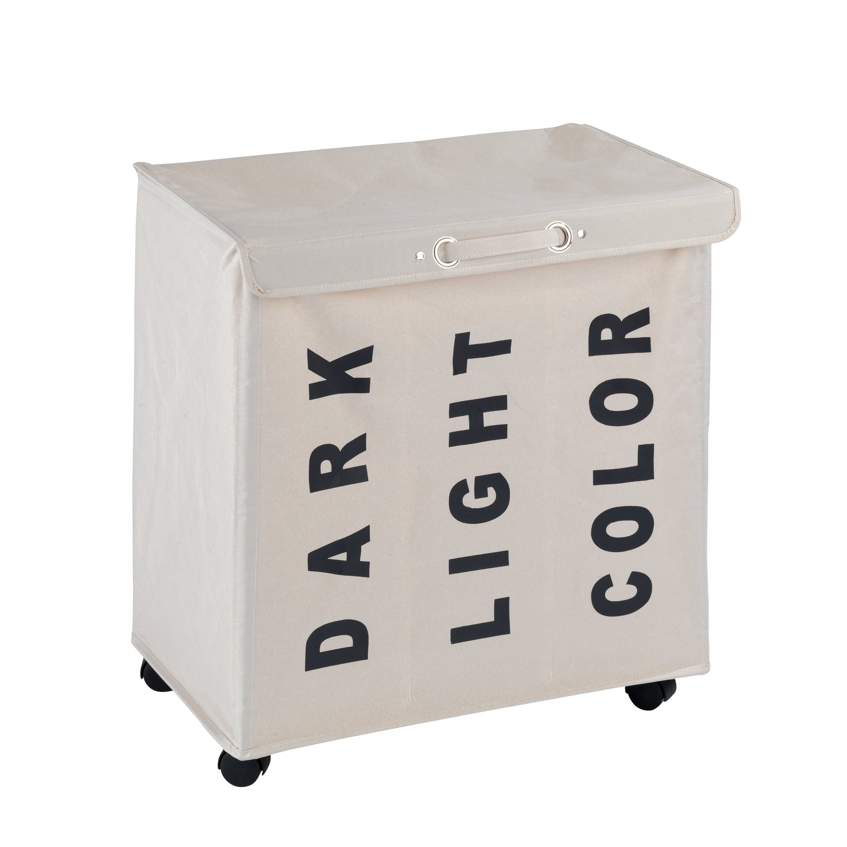 Laundry Basket 116L - 3 Compartment - Trivo - Beige