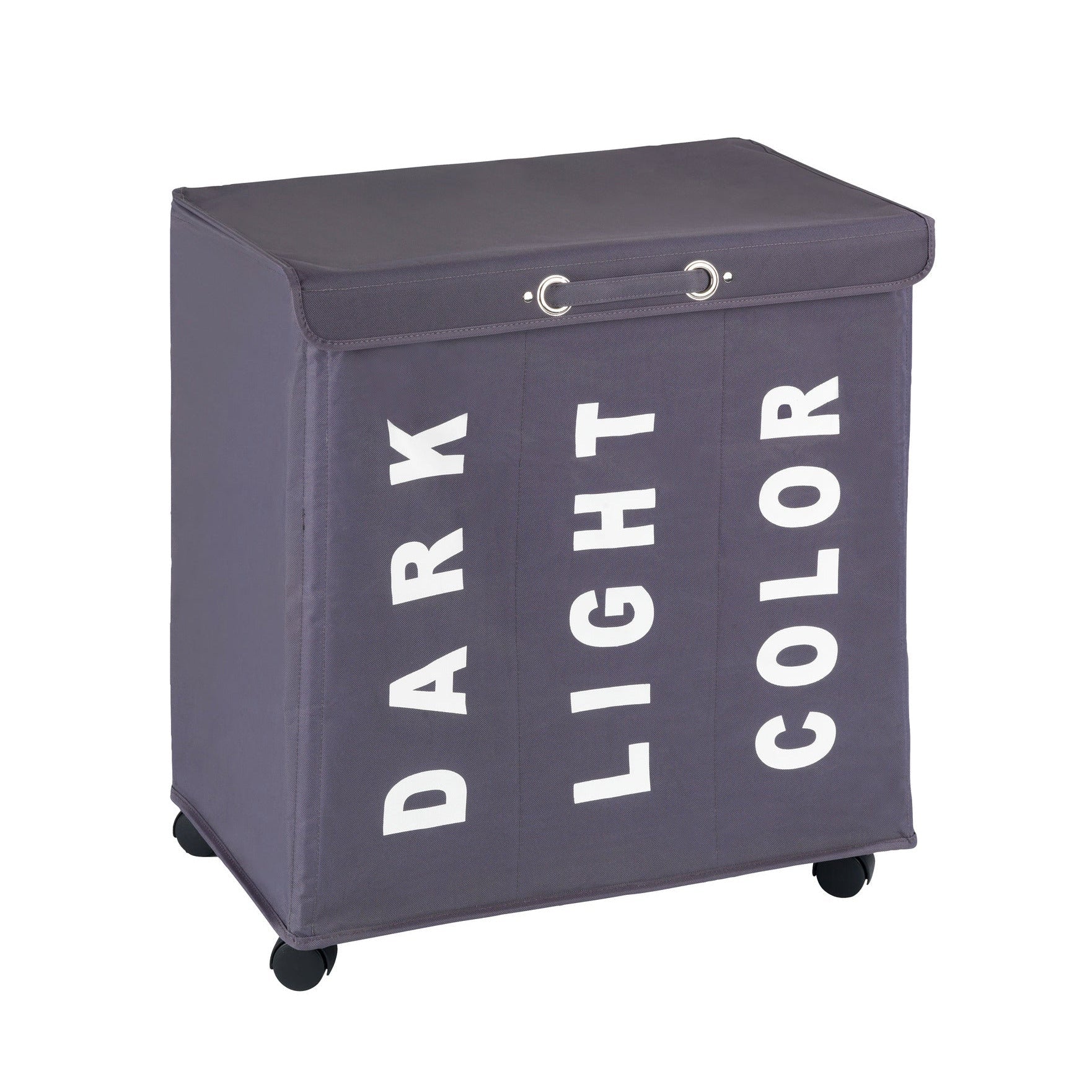 Laundry Basket 116L - 3 Compartment - Trivo - Grey