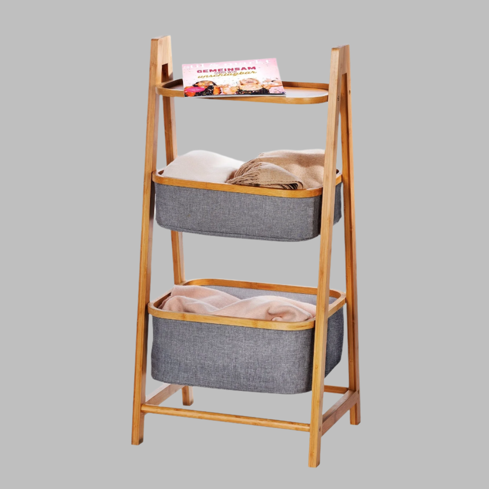 Shelf Unit With 2 Baskets - Bahari - Bamboo