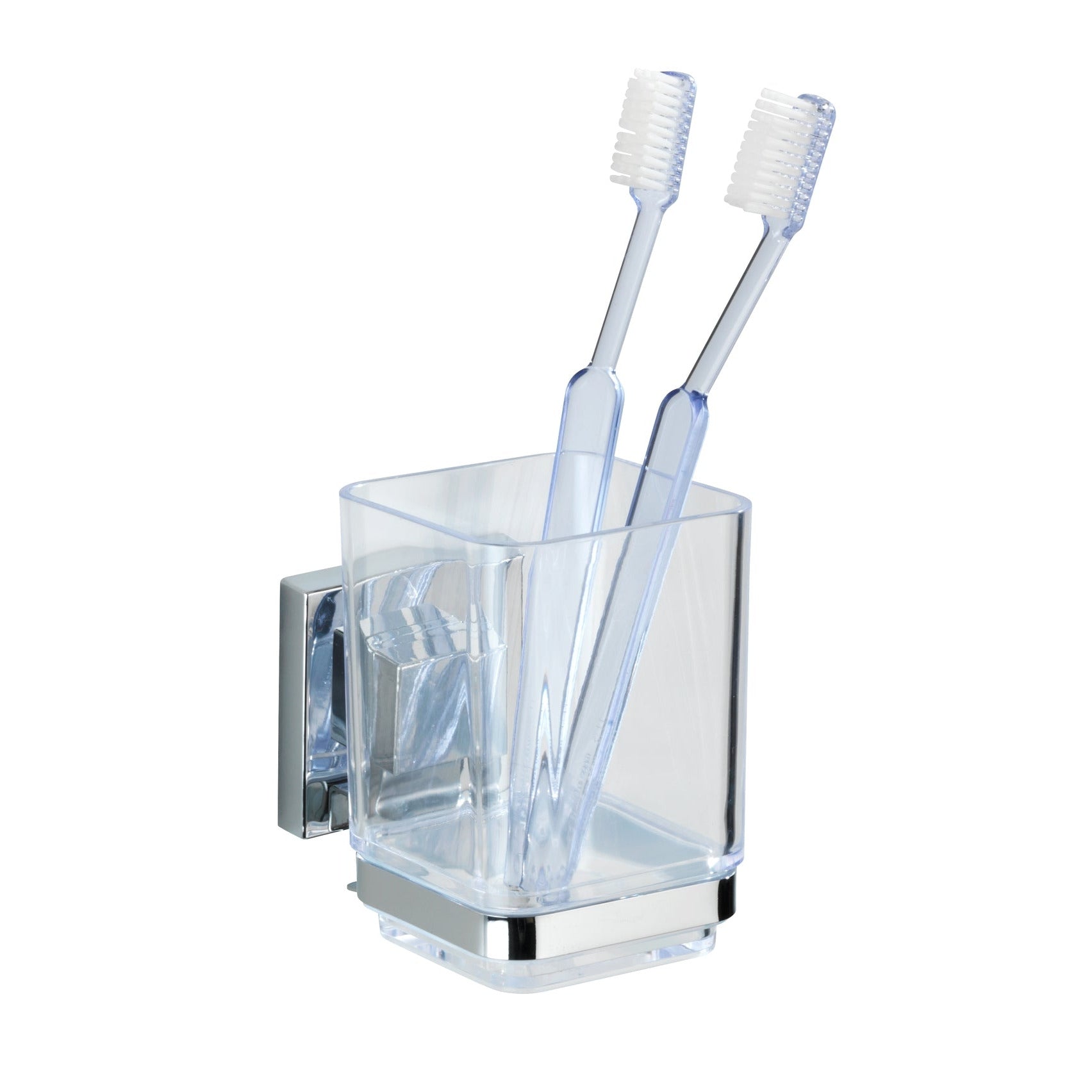 Vacuum-Loc Toothbrush Tumbler Quadro Range - S/Steel - No Drilling