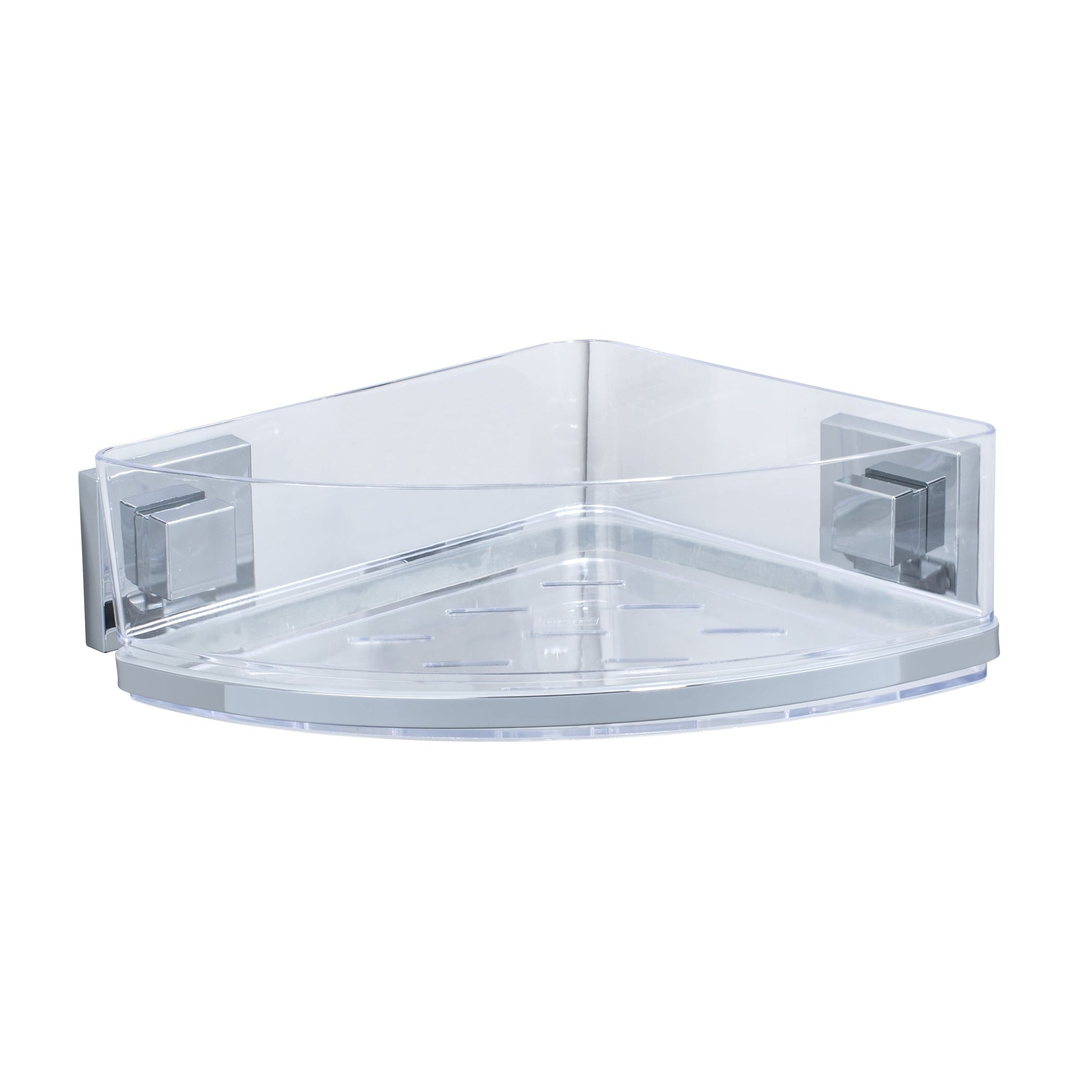 Vacuum-Loc Corner Shelf Quadro Range - S/Steel - No Drilling