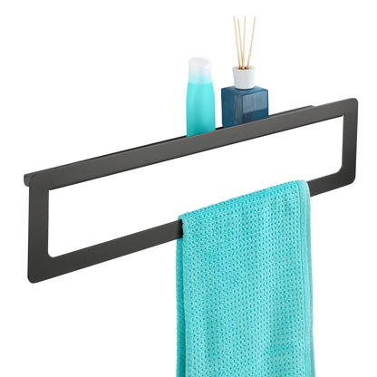 TOWEL RAIL WITH SHELF UNO - MONTELLA RANGE - RUSTPROOF ALUMINIUM - ANTHRACITE