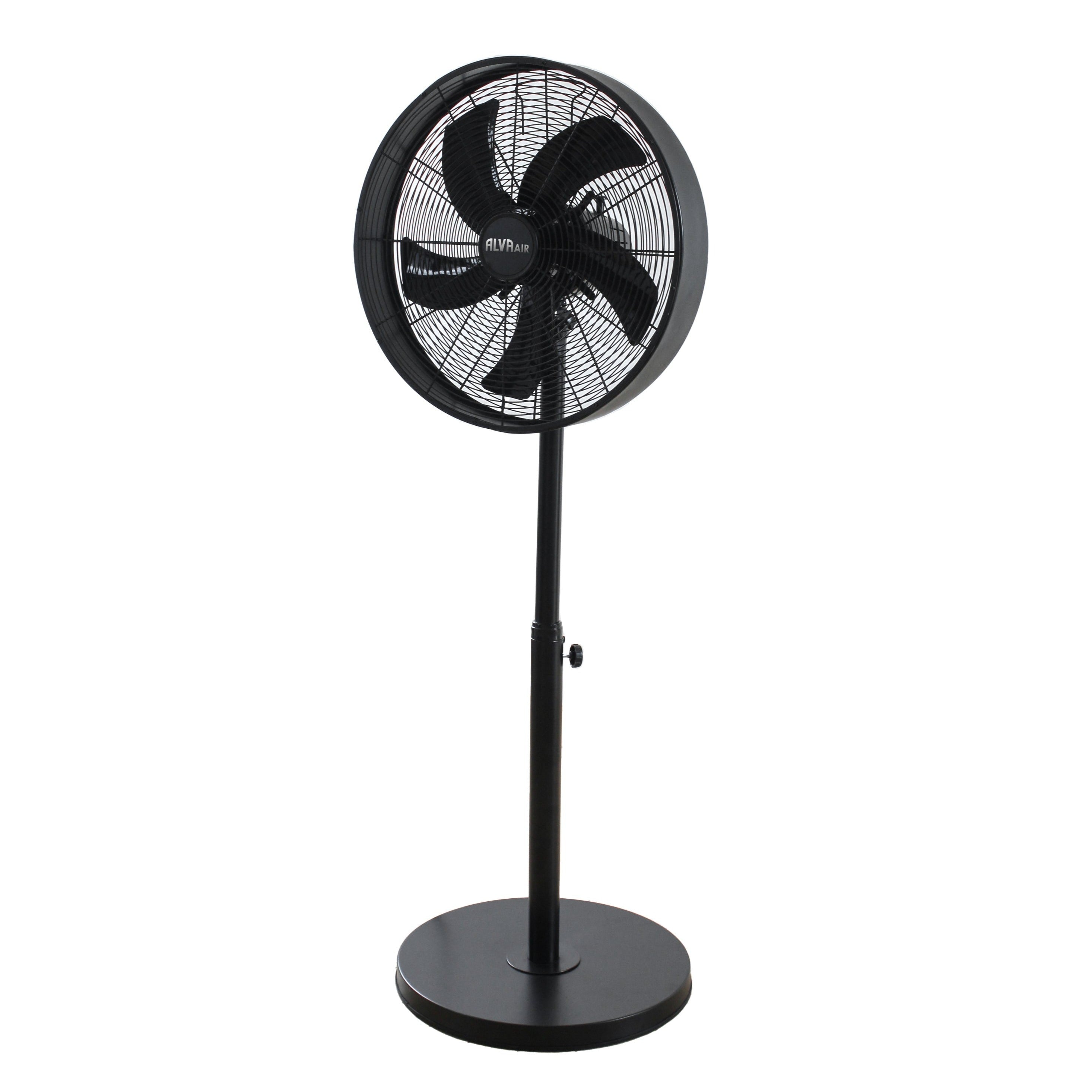 40cm Drum Telescopic Pedestal Fan (Matte Black)