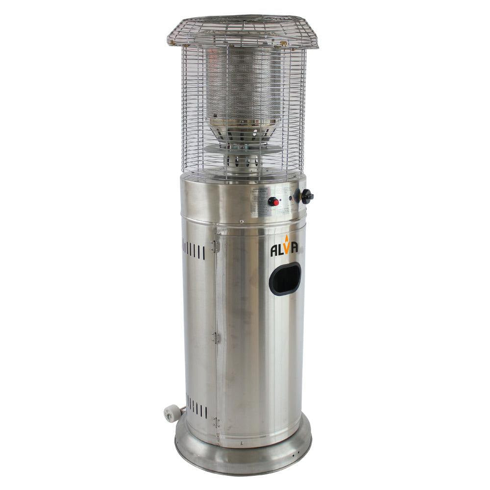 Short Stand Gas Patio Heater 1.35m - Stainless Steel
