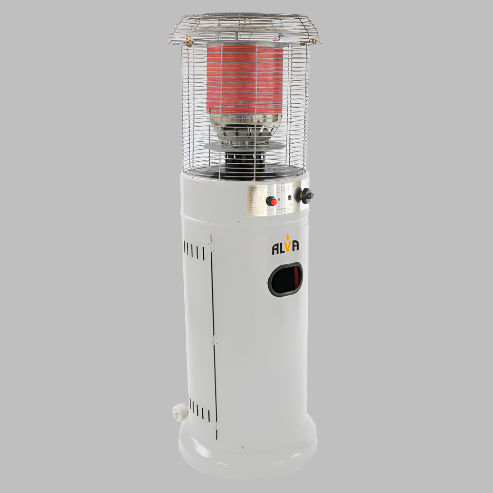 Short Stand Gas Patio Heater 1.35m - Light Cement Grey