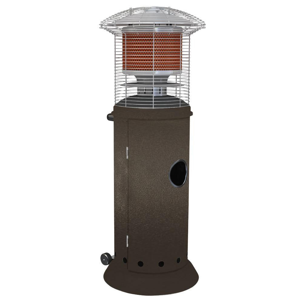 Short Stand Gas Patio Heater 1.25m - Hammertone