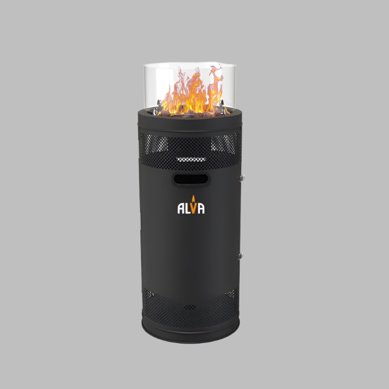 Short Stand Firepit Gas Patio Heater (With Lava Stones)