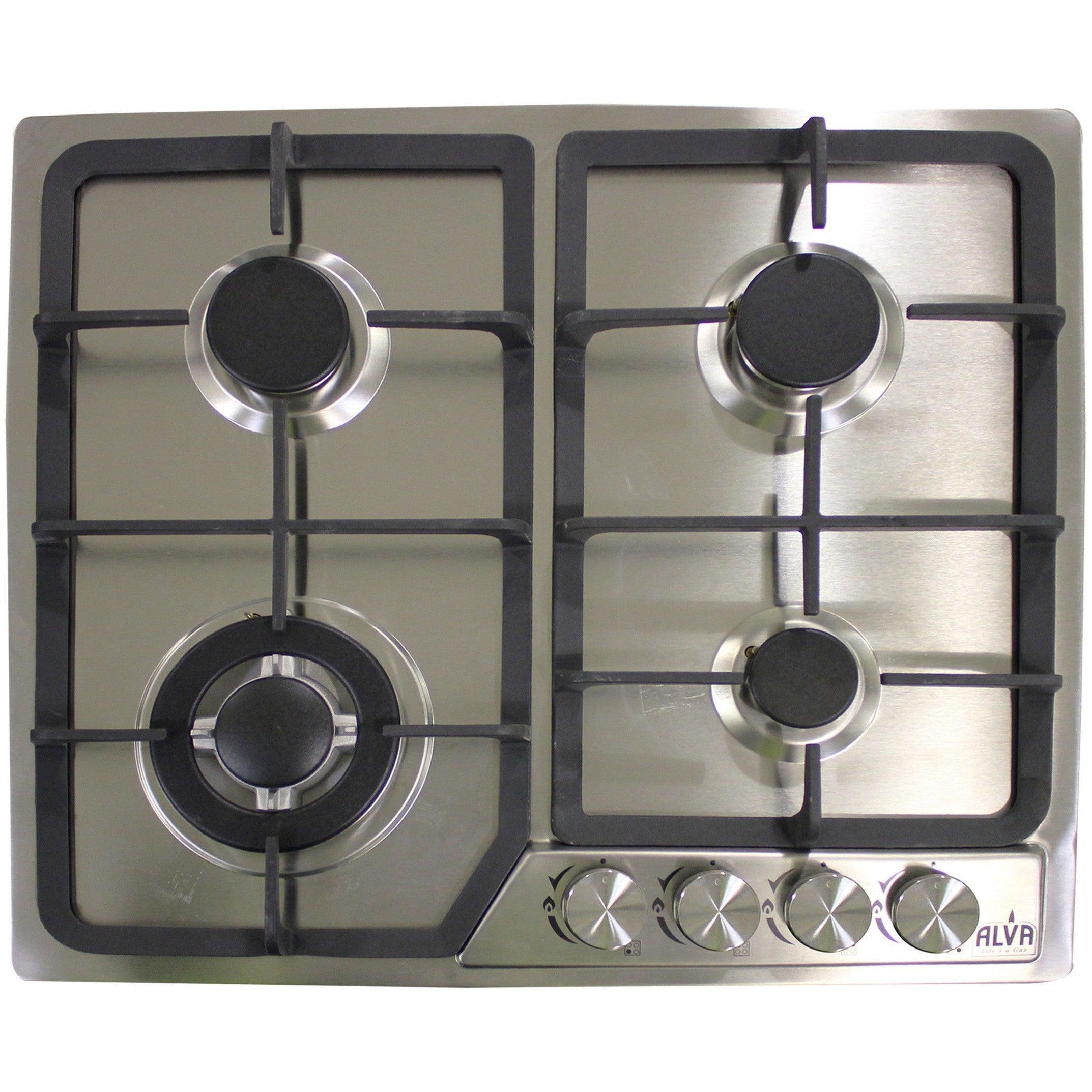 Stainless steel gas on sale hob 4 burner