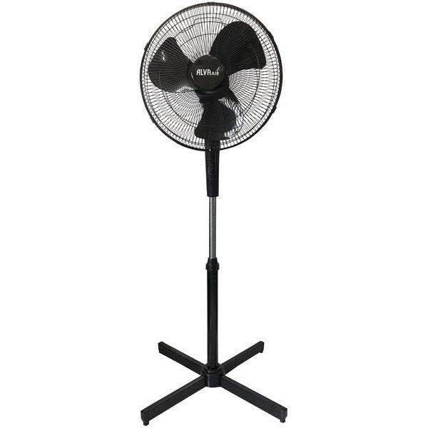 ALVA AIR - 40CM PLASTIC TELESCOPIC PEDESTAL FAN (BLACK)