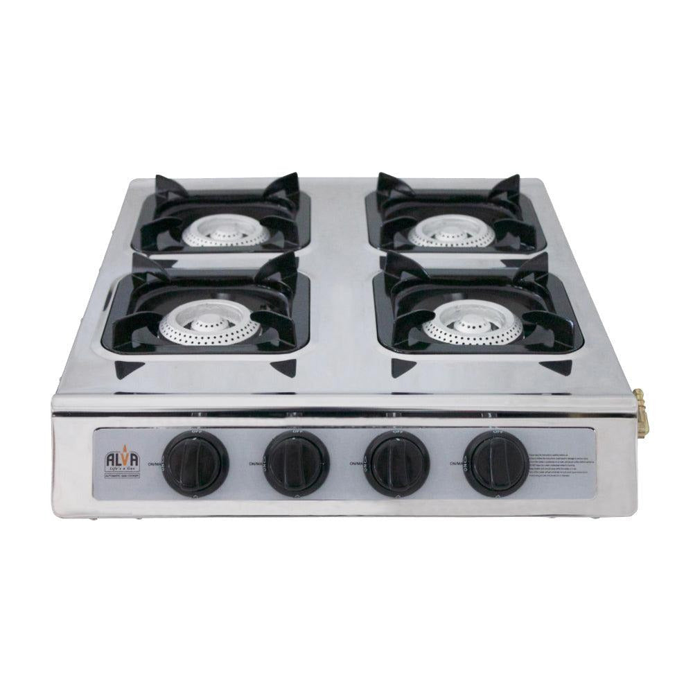 4-BURNER STAINLESS STEEL GAS STOVE