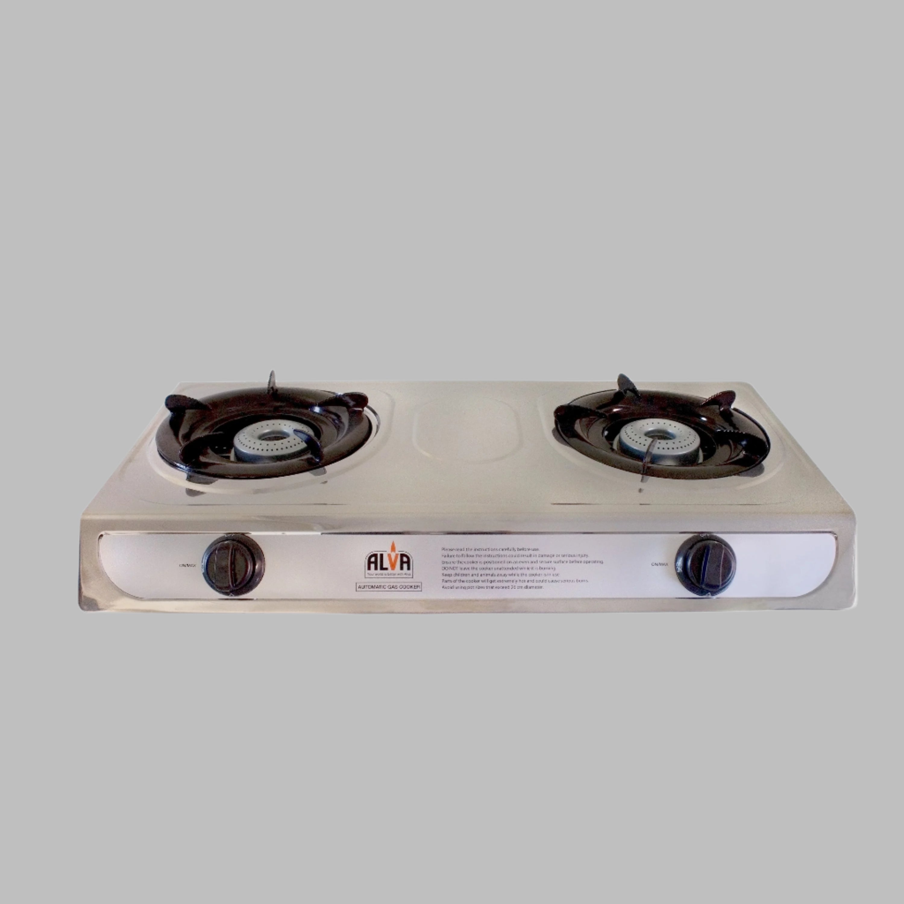 2-Burner Stainless Steel Gas Stove
