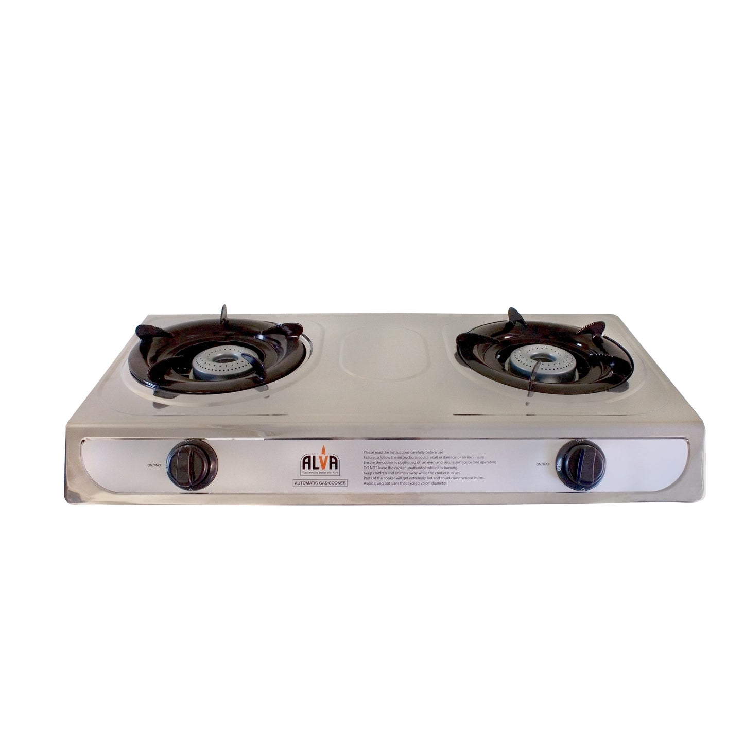 2-BURNER STAINLESS STEEL GAS STOVE