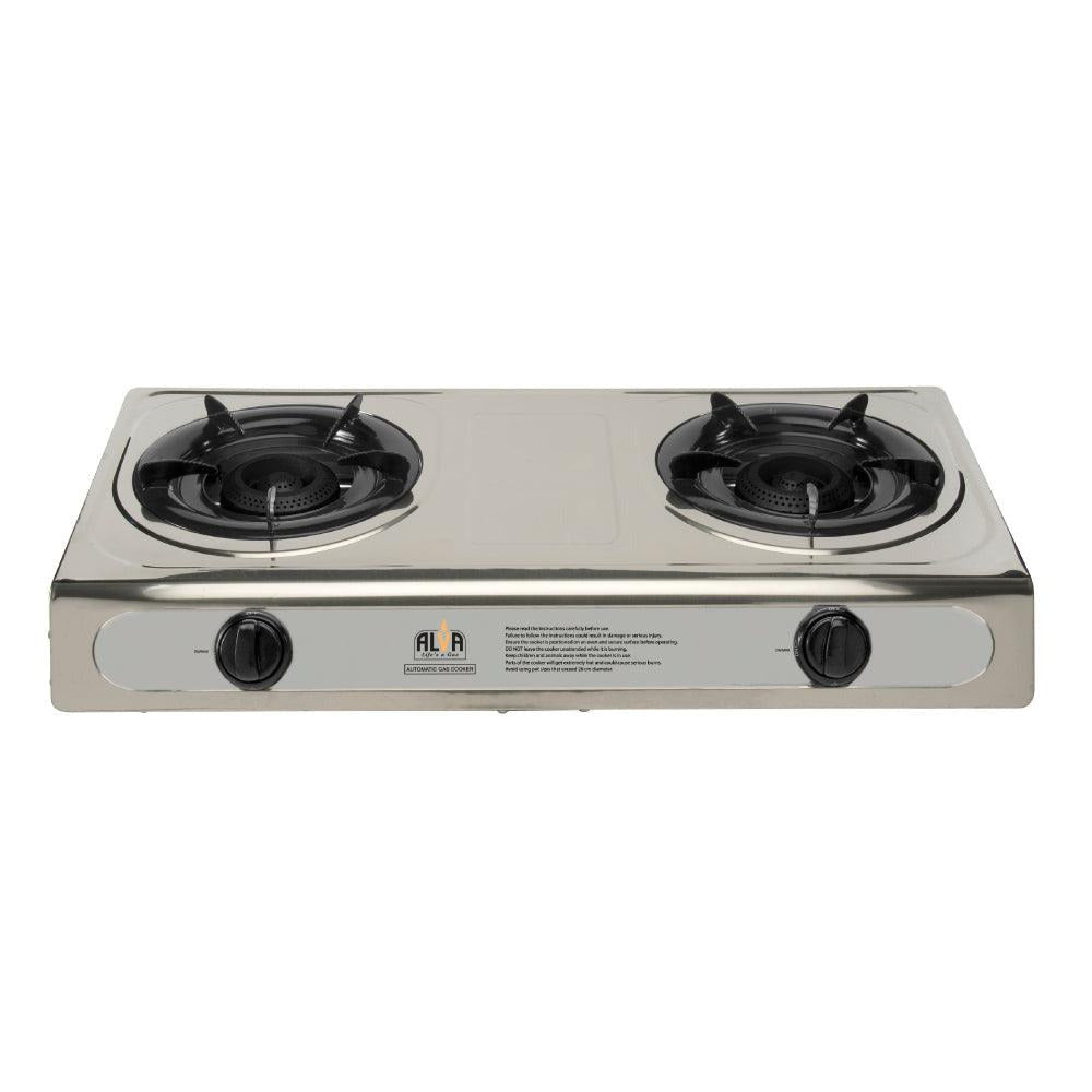2-BURNER STAINLESS STEEL GAS STOVE