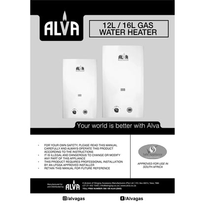 GAS WATER HEATER 16L HI/LOW PRESSURE - Alva Lifestyle Retail