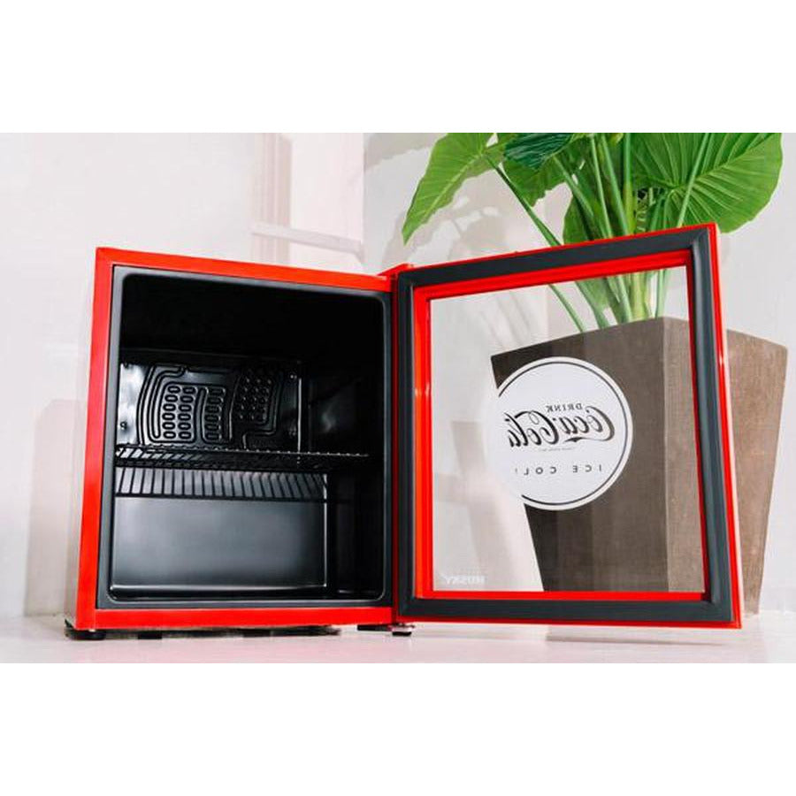 46L COUNTER-TOP BEVERAGE COOLER W/ GLASS DOOR - COCA COLA - RED - Alva Lifestyle Retail