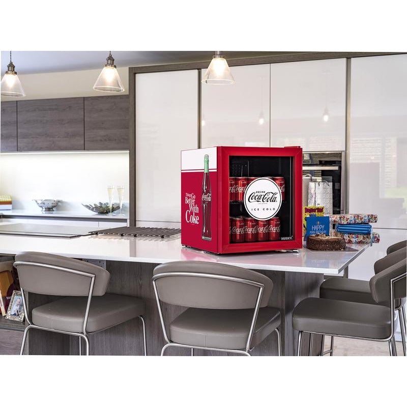 46L COUNTER-TOP BEVERAGE COOLER W/ GLASS DOOR - COCA COLA - RED - Alva Lifestyle Retail
