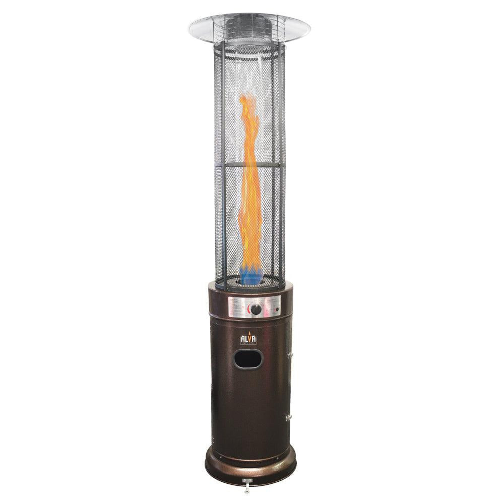 ALVA - CIRCULAR GLASS TUBE GAS PATIO HEATER - 2.1M - TALL