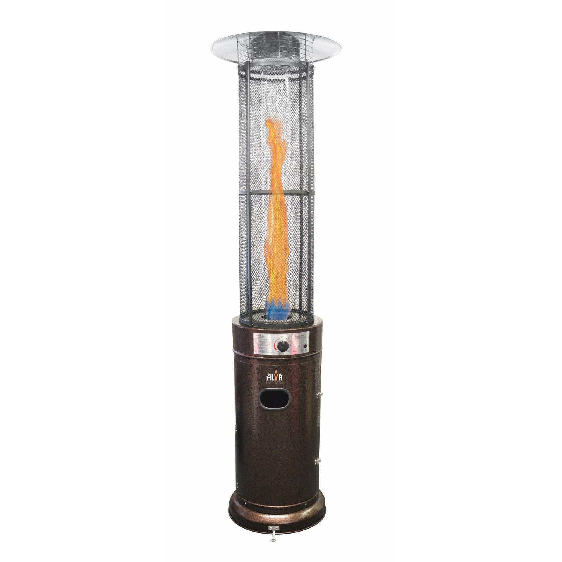 ALVA - CIRCULAR GLASS TUBE GAS PATIO HEATER - 1.83M - MEDIUM