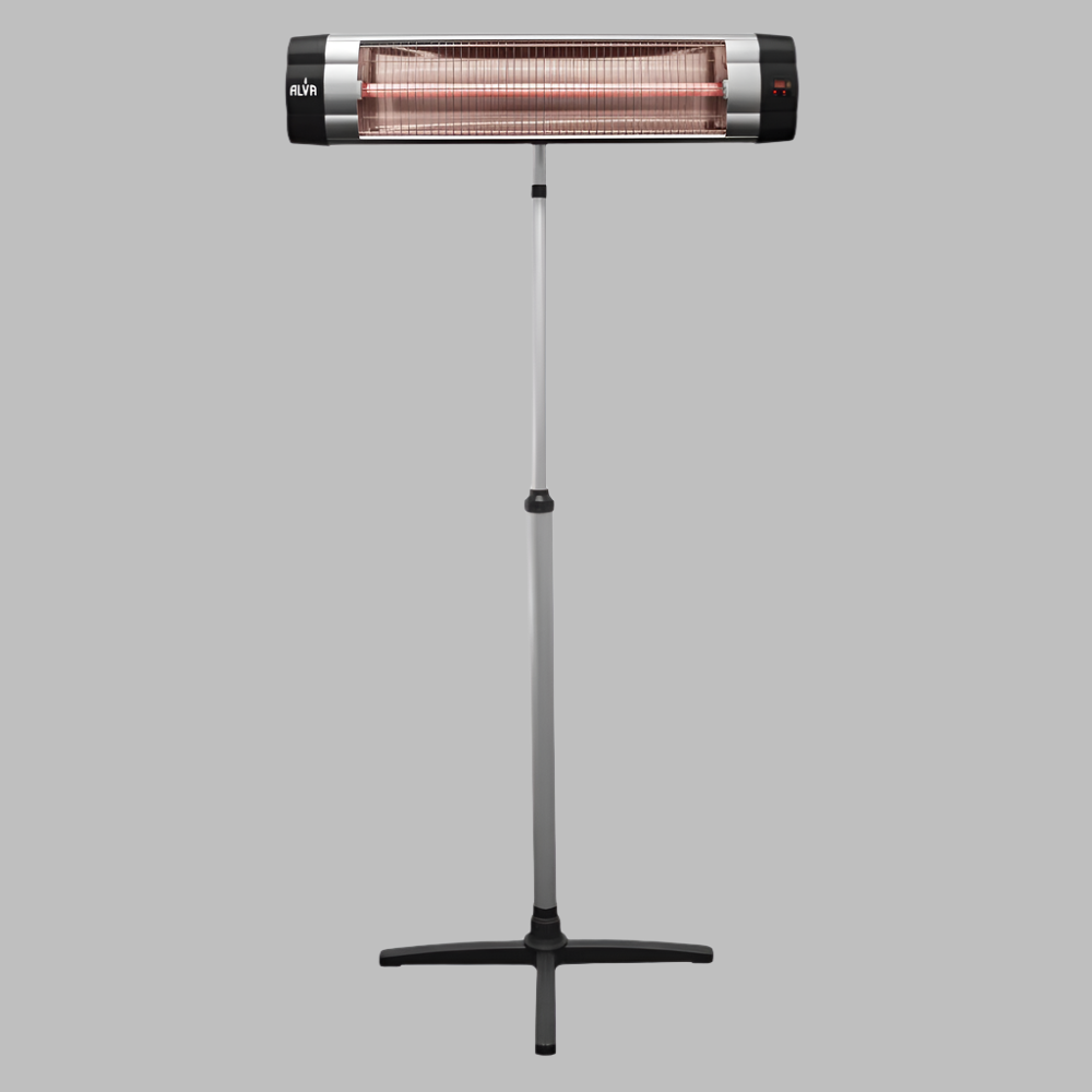Electric Infrared Heater - Telescopic Stand & Remote