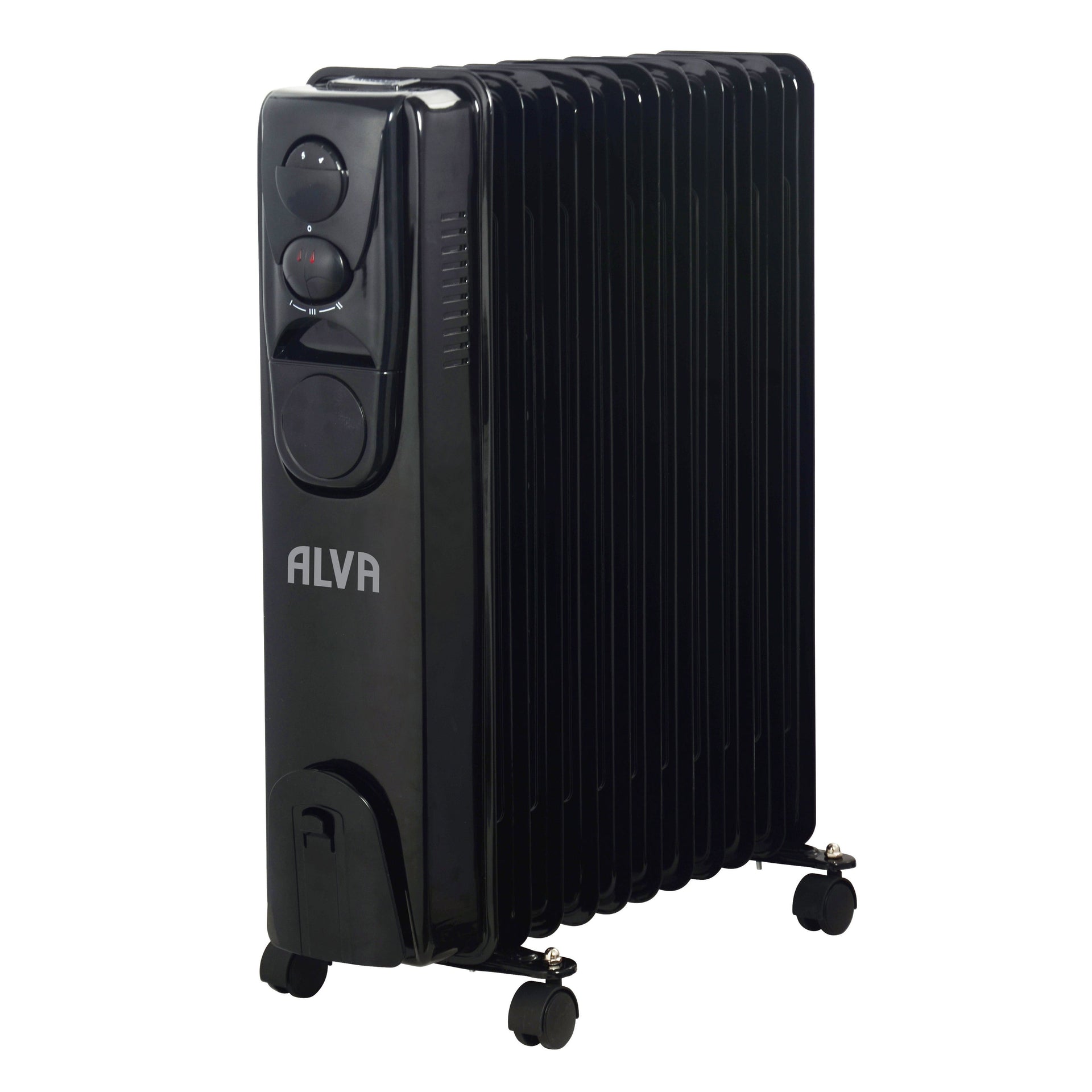 ALVA - 11 FINS 2500W OIL FILLED HEATER - GLOSSY BLACK – Alva Lifestyle