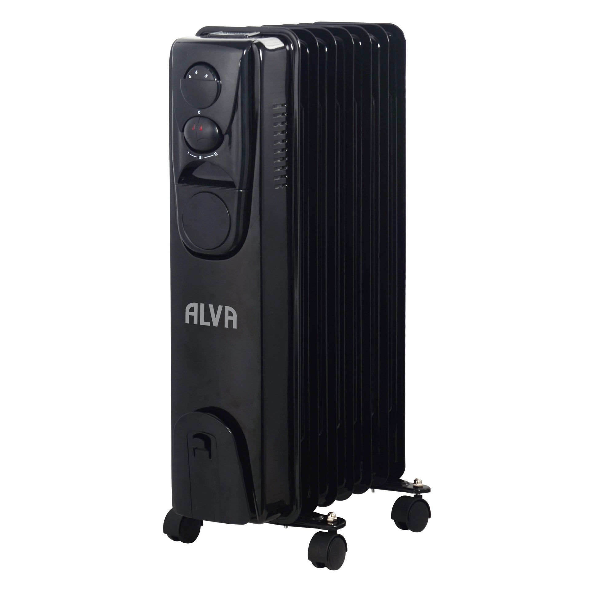 ALVA - 7 FINS 1500W OIL FILLED HEATER - GLOSSY BLACK – Alva Lifestyle