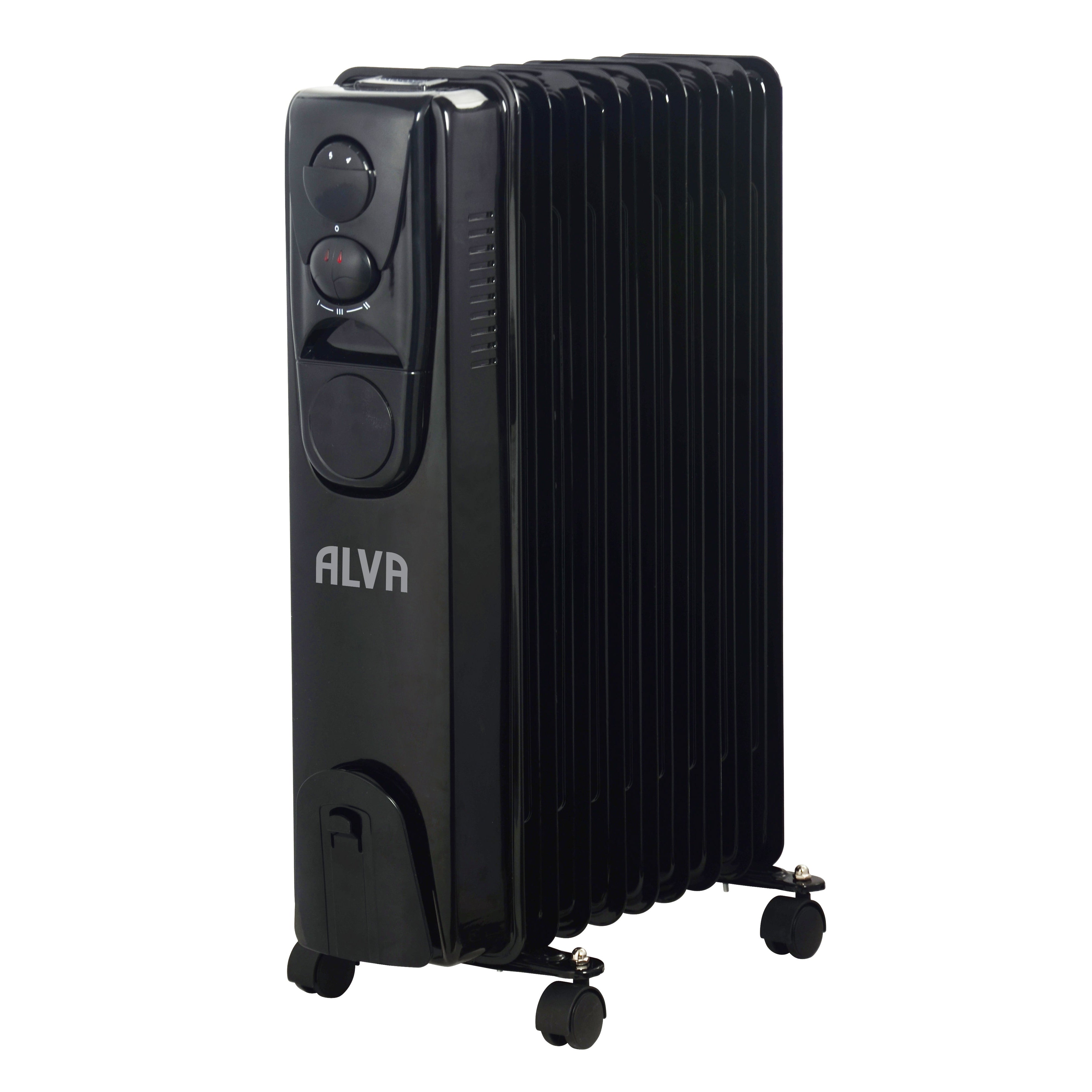 ALVA - 9 FINS 2000W OIL FILLED HEATER - GLOSSY BLACK