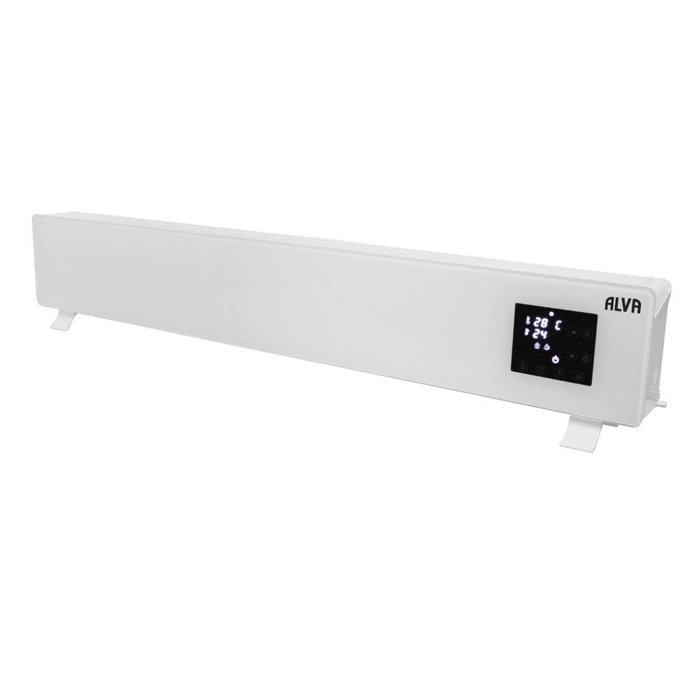 ELECTRIC FREESTANDING GLASS FACE HEATER - WHITE