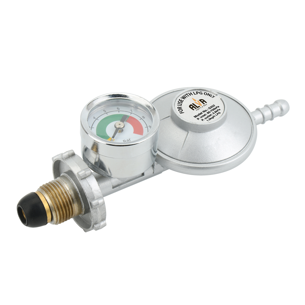 ALVA - BULLNOSE GAS REGULATOR WITH PRESSURE GAUGE