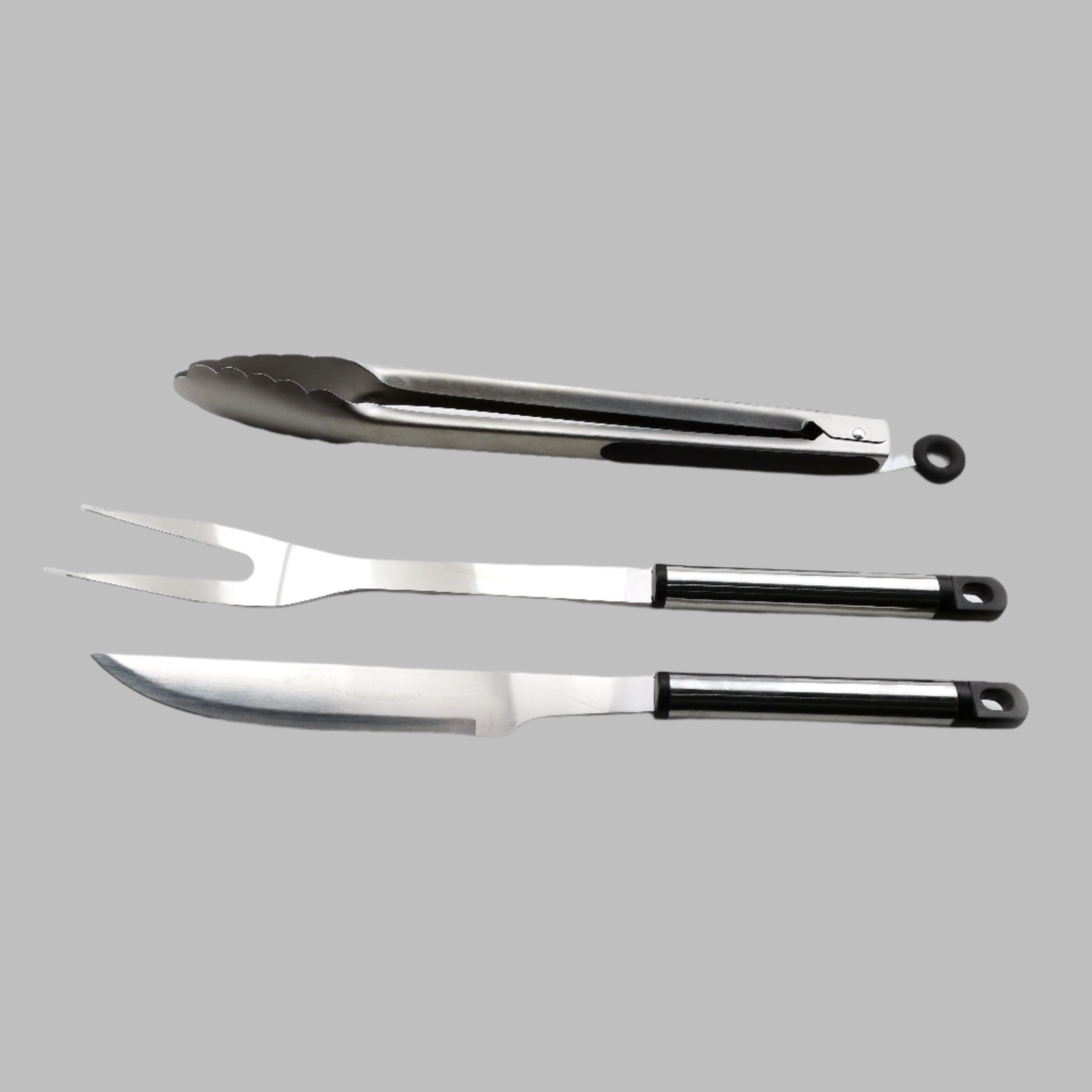 3Pc BBQ Tool Set - Stainless Steel