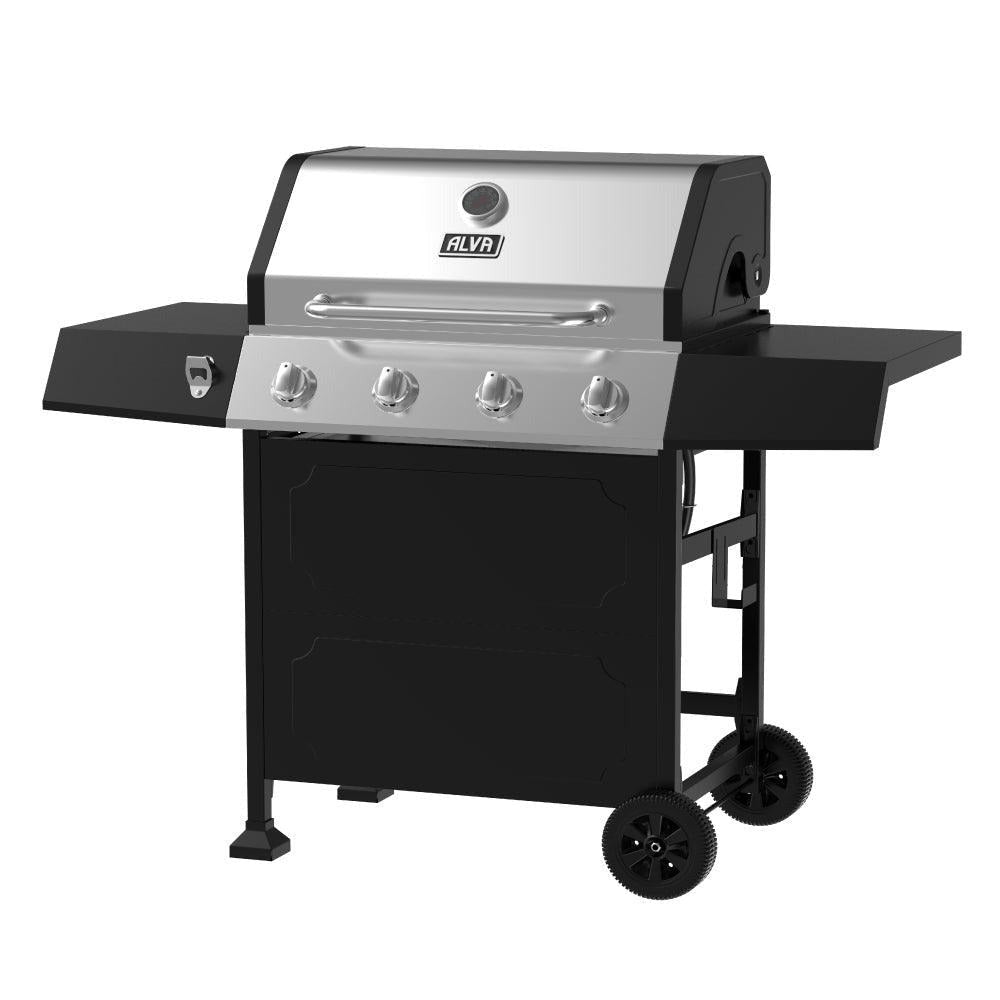 Super 4-Burner Stainless Steel Gas BBQ