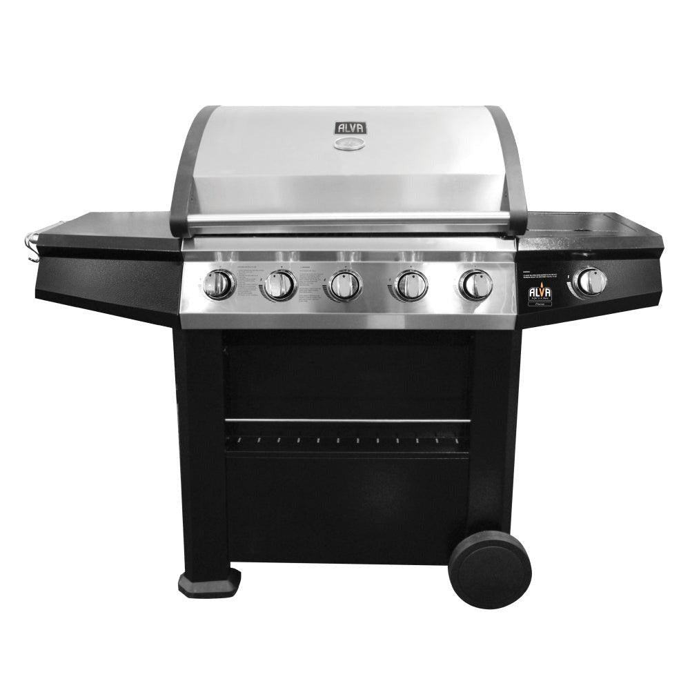 ALVA - FINESSE 5-BURNER STAINLESS STEEL GAS BBQ WITH SIDE BURNER