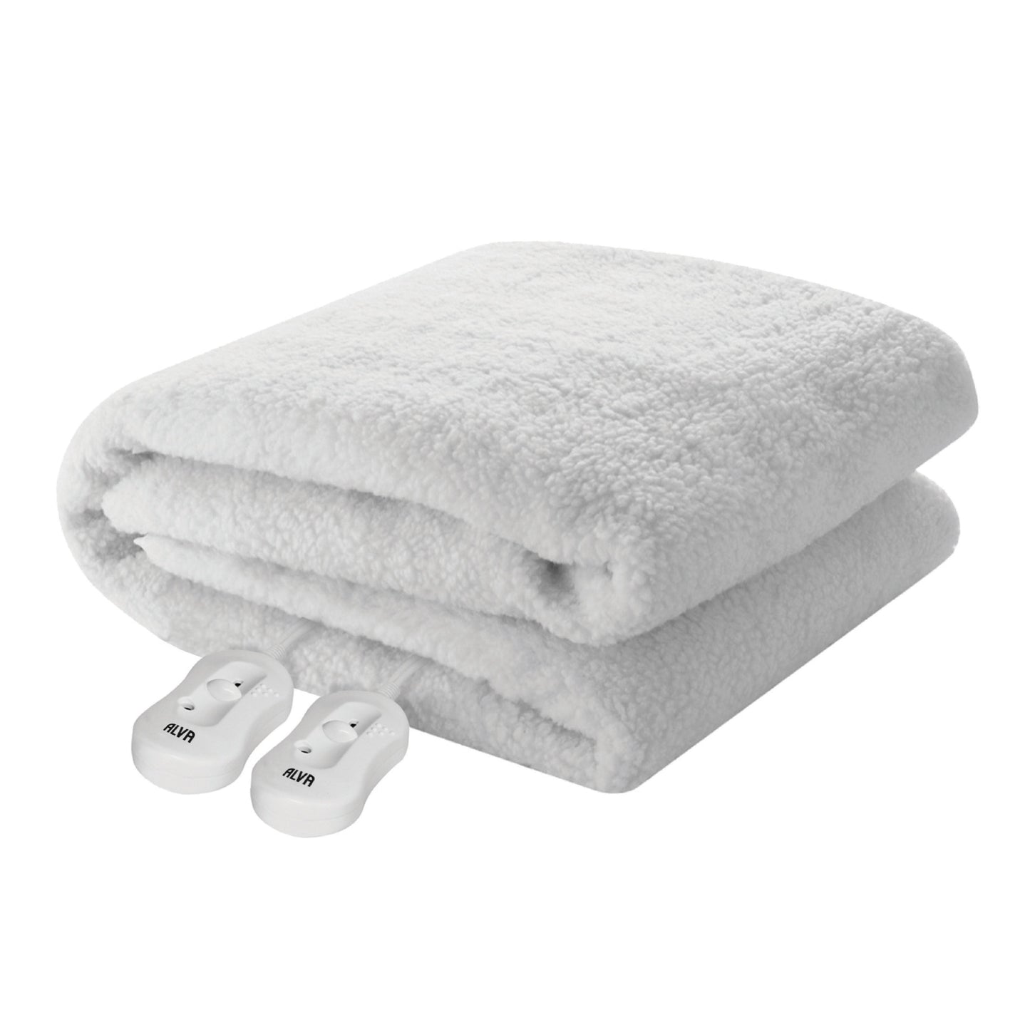 ALVA - ALVA - KING - SHERPA FLEECE - FITTED ELECTRIC BLANKET w/ ELASTIC 183x188