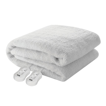 ALVA - ALVA - QUEEN - SHERPA FLEECE - FITTED ELECTRIC BLANKET w/ ELASTIC 152x188