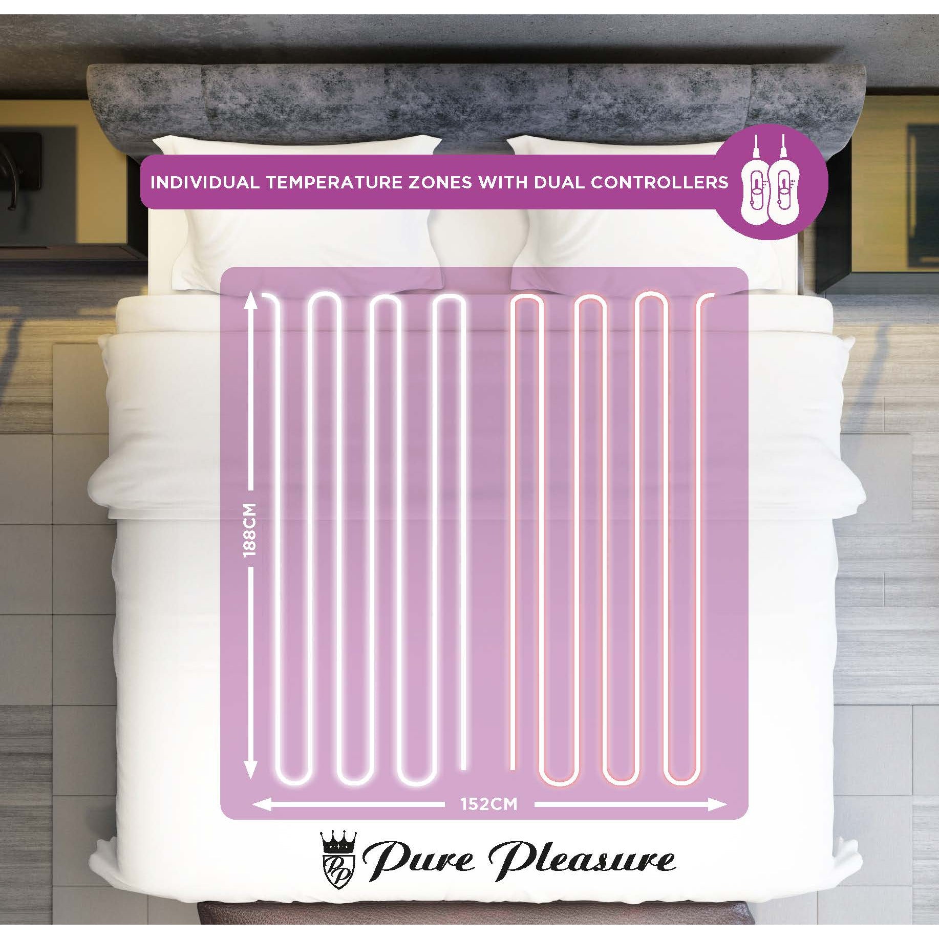 Coral Fleece Fitted Electric Blanket (PP)