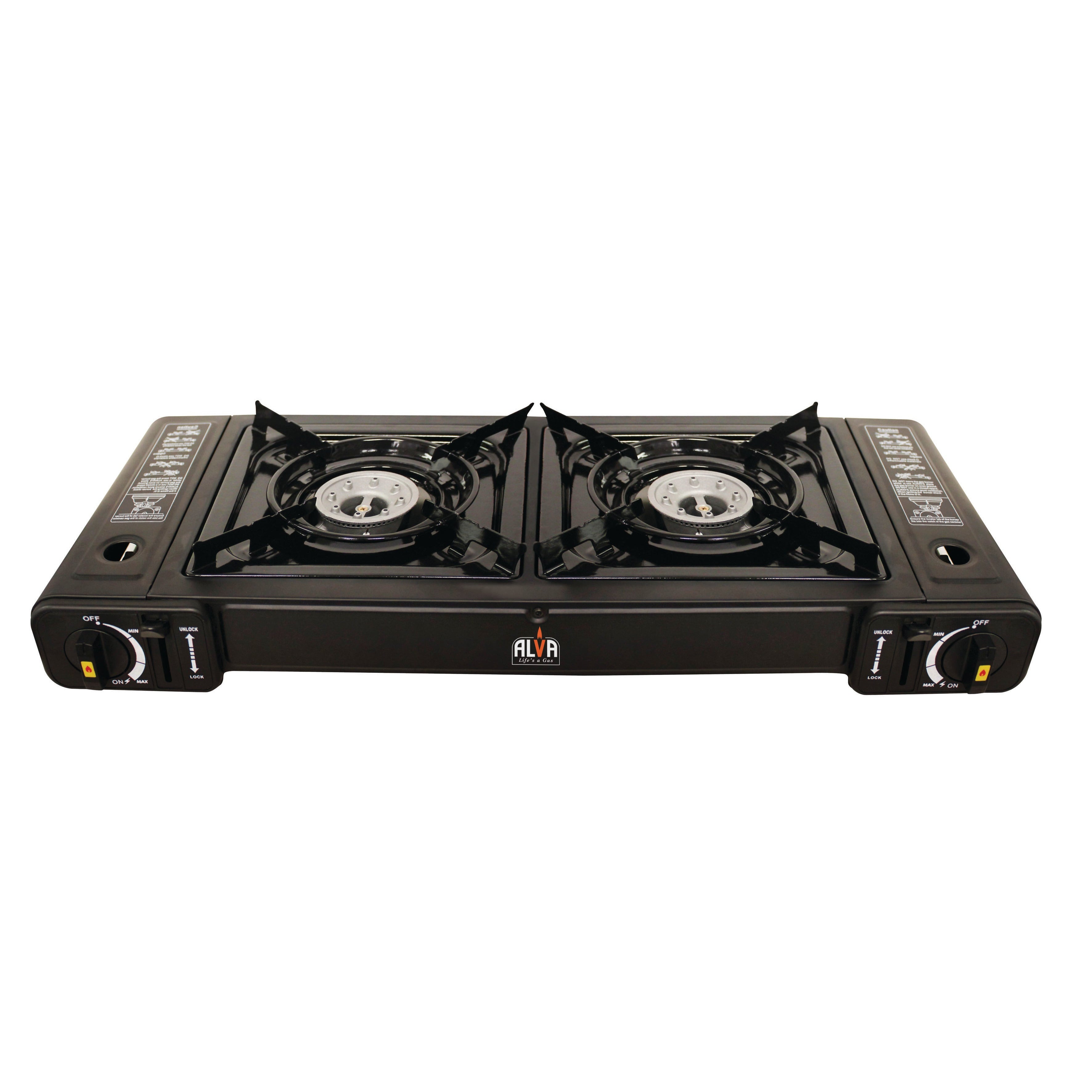 Double Burner Butane Gas Canister Stove - 2 Plate