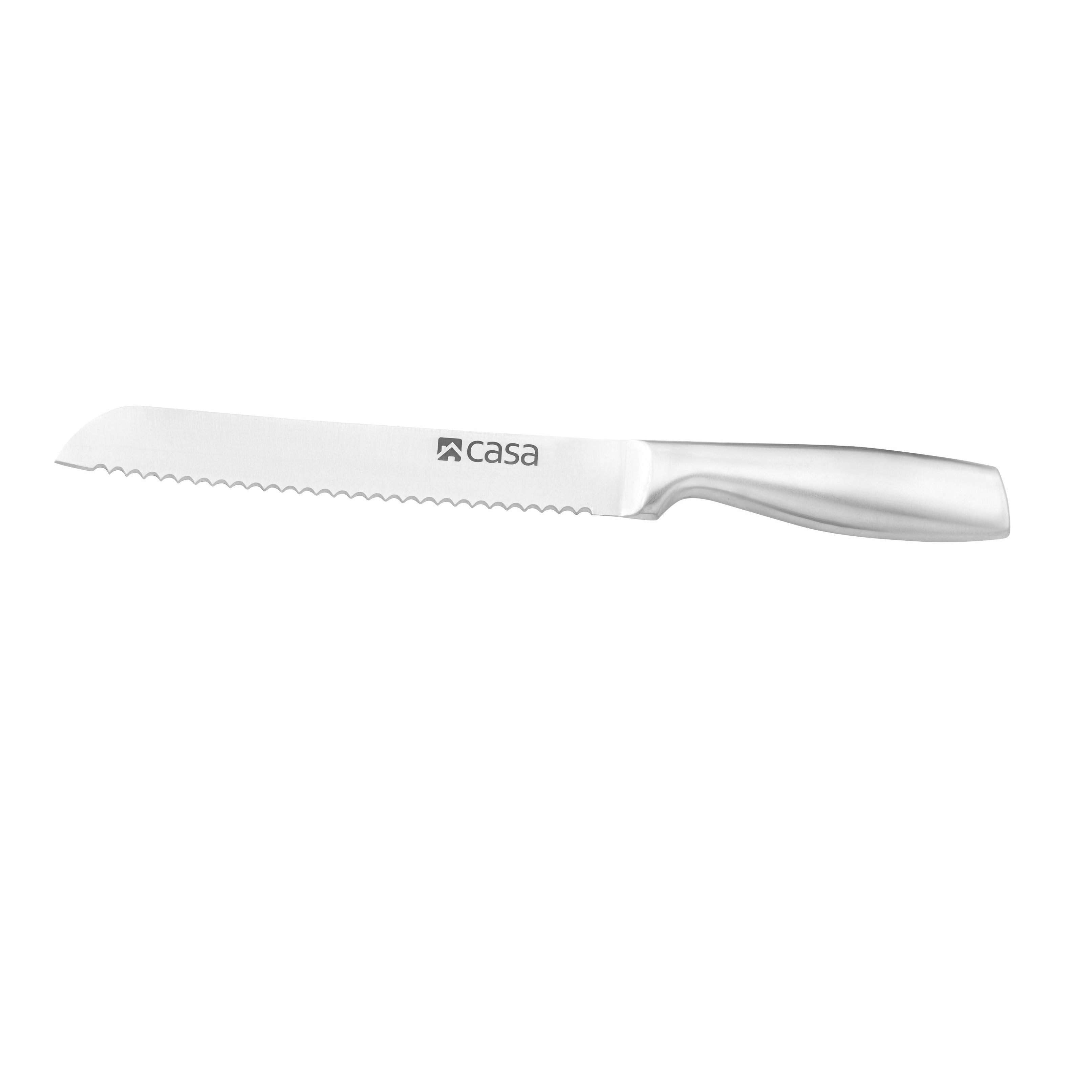 5Pc Knife Set & Block - Steel - Palermo