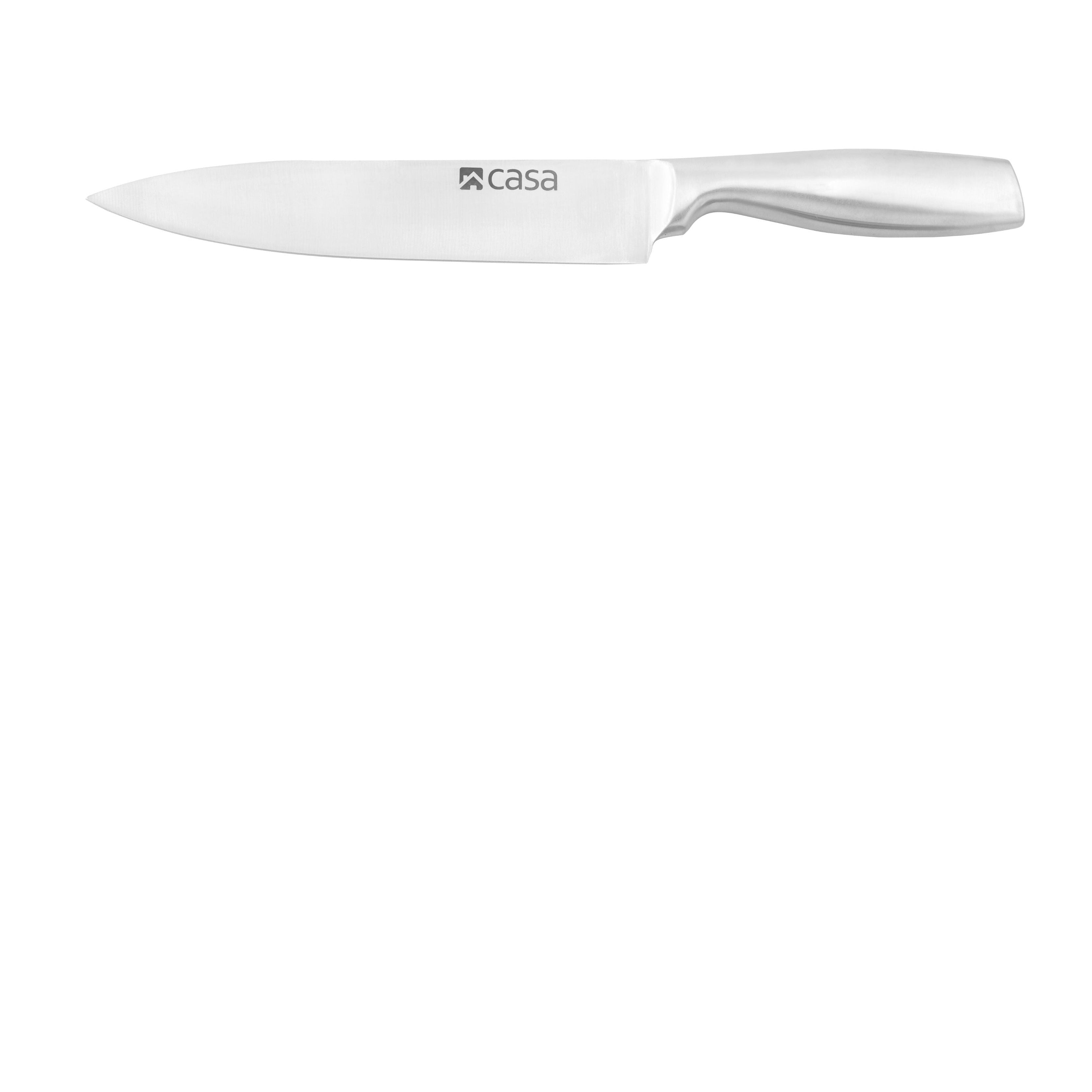 5Pc Knife Set & Block - Steel - Palermo