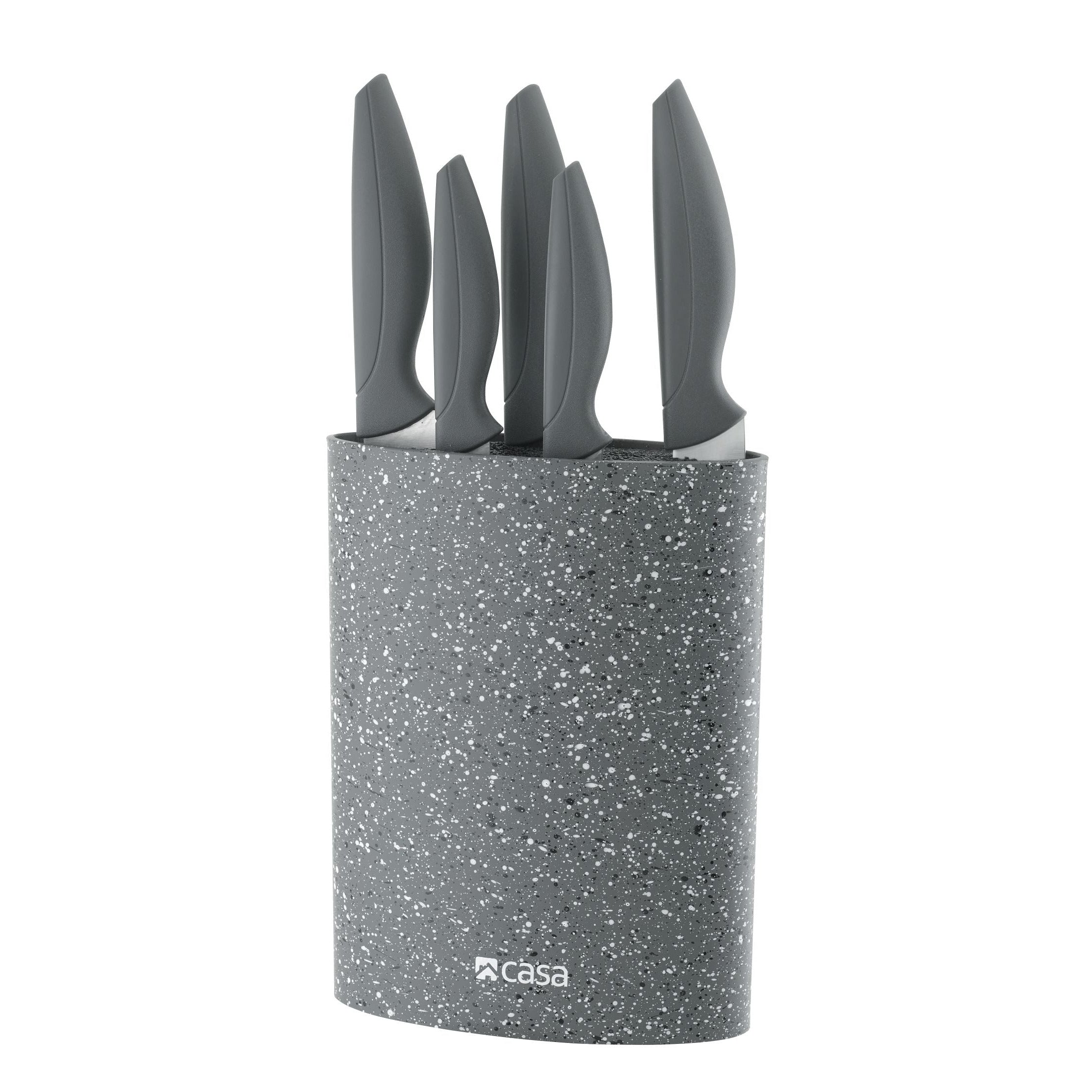 5Pc Knife & Plastic Block - Firenze