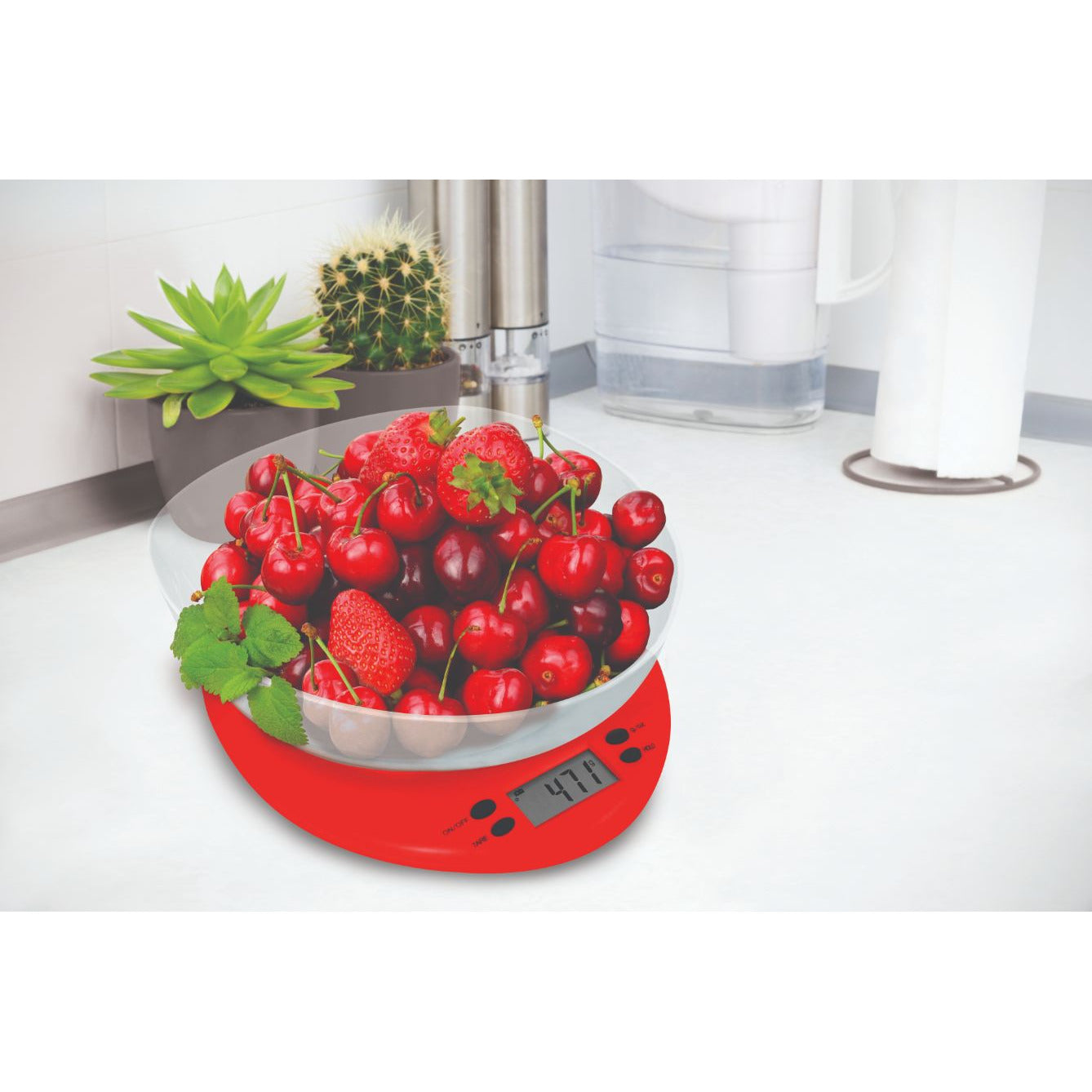 Kitchen Scale With Clear Bowl