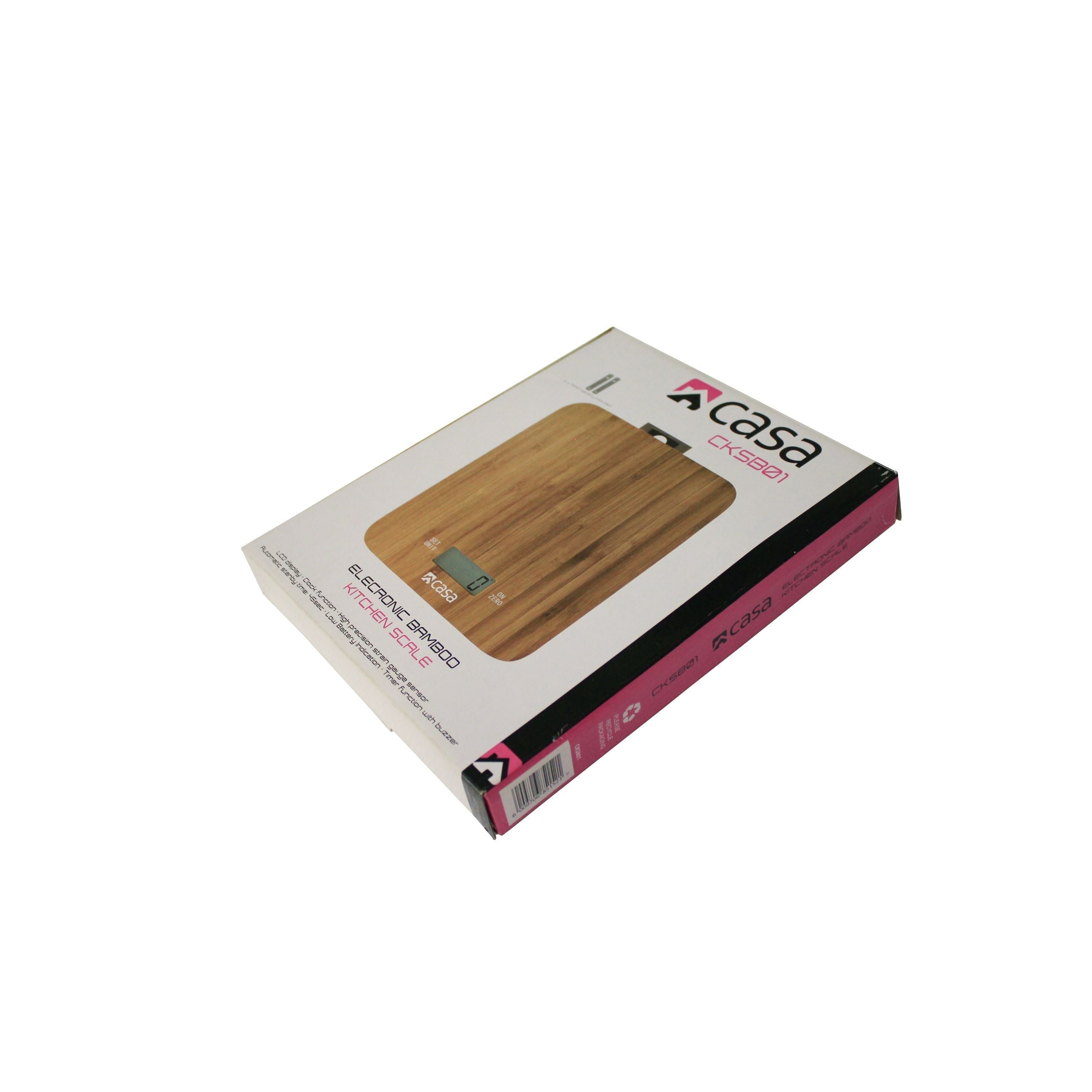 Kitchen Scale - Bamboo - Clock & Timer