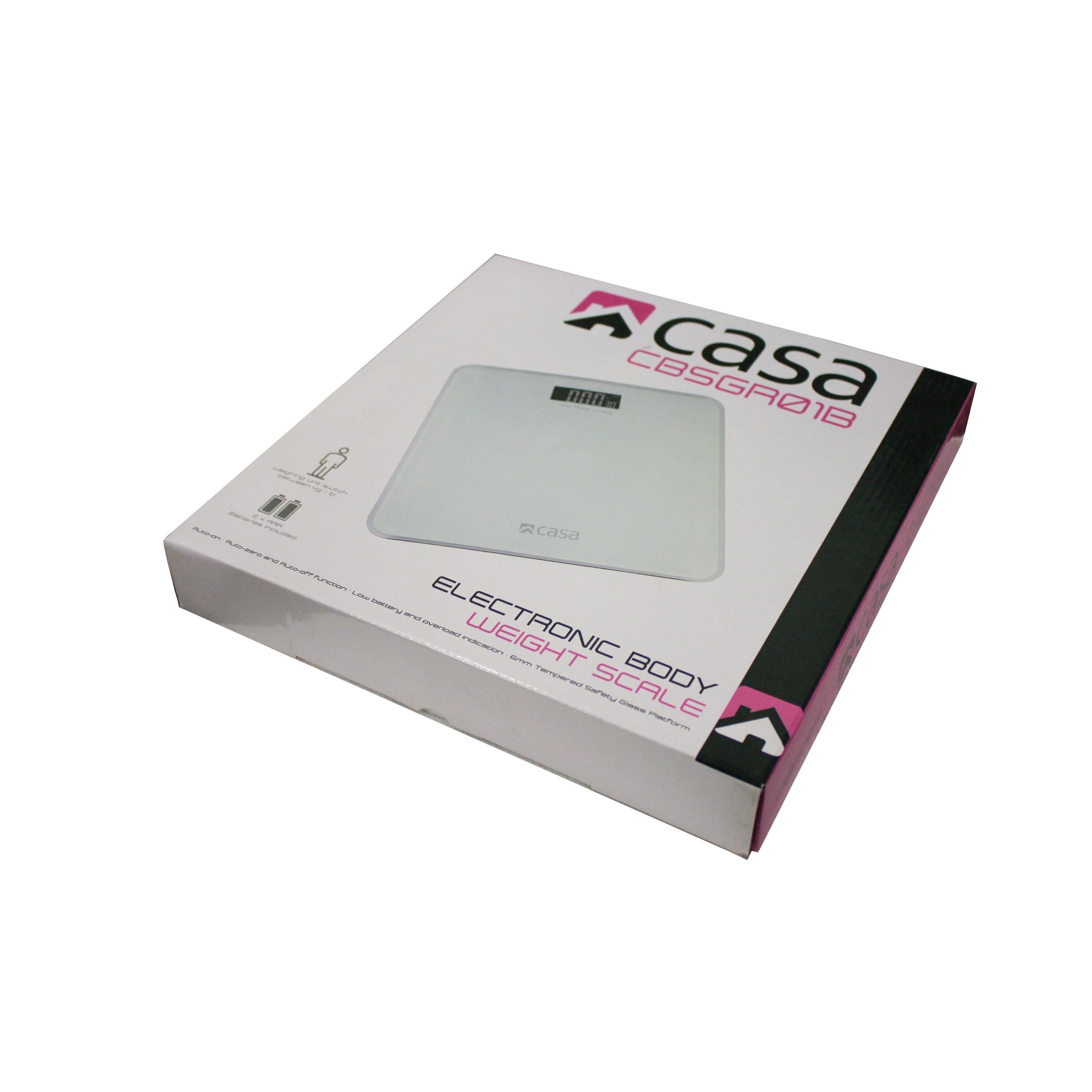 Electronic Bathroom Glass Scale - Solid - Rounded Corners