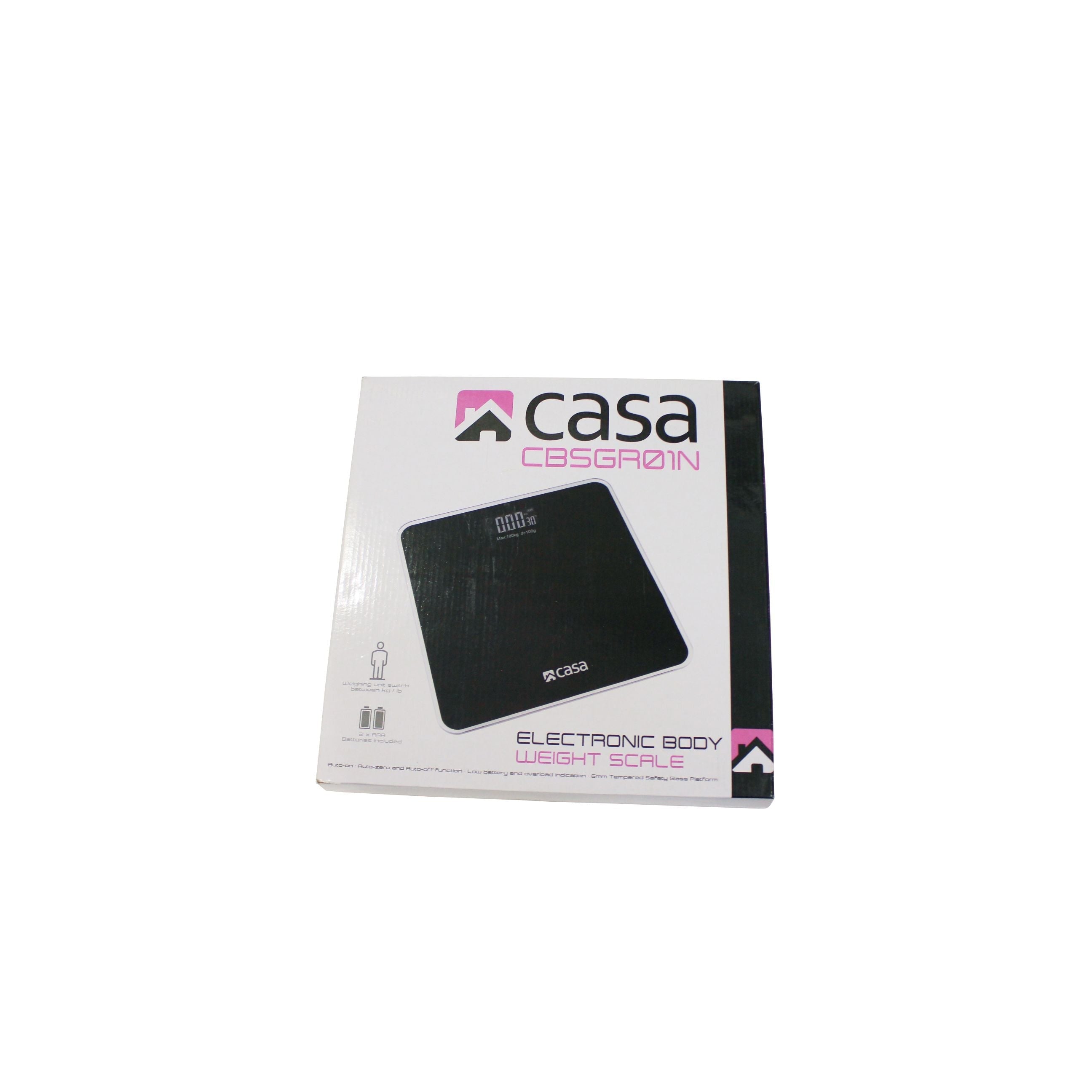 Electronic Bathroom Glass Scale - Solid - Rounded Corners