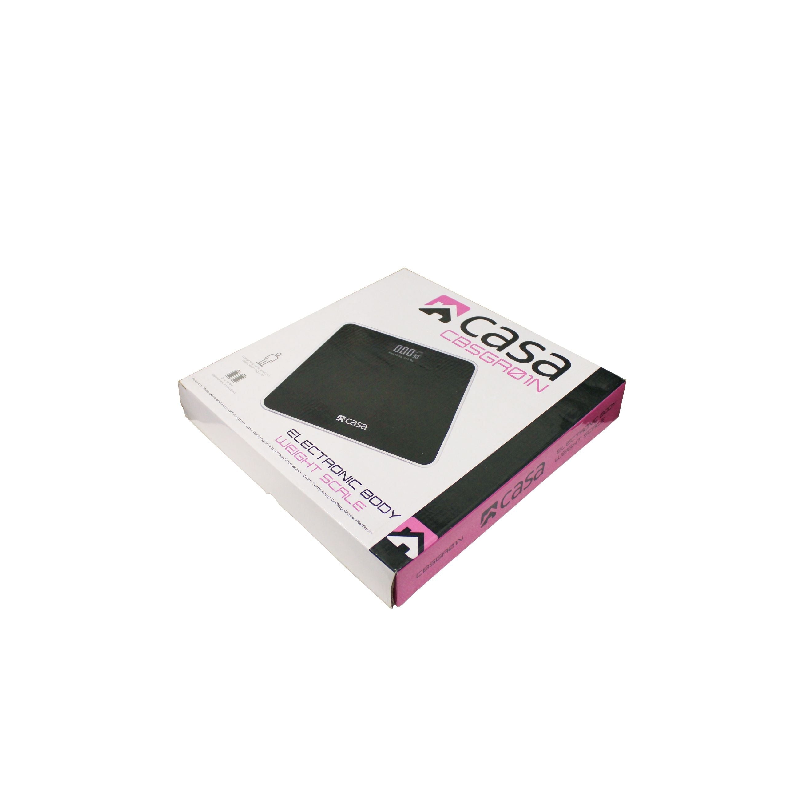 Electronic Bathroom Glass Scale - Solid - Rounded Corners
