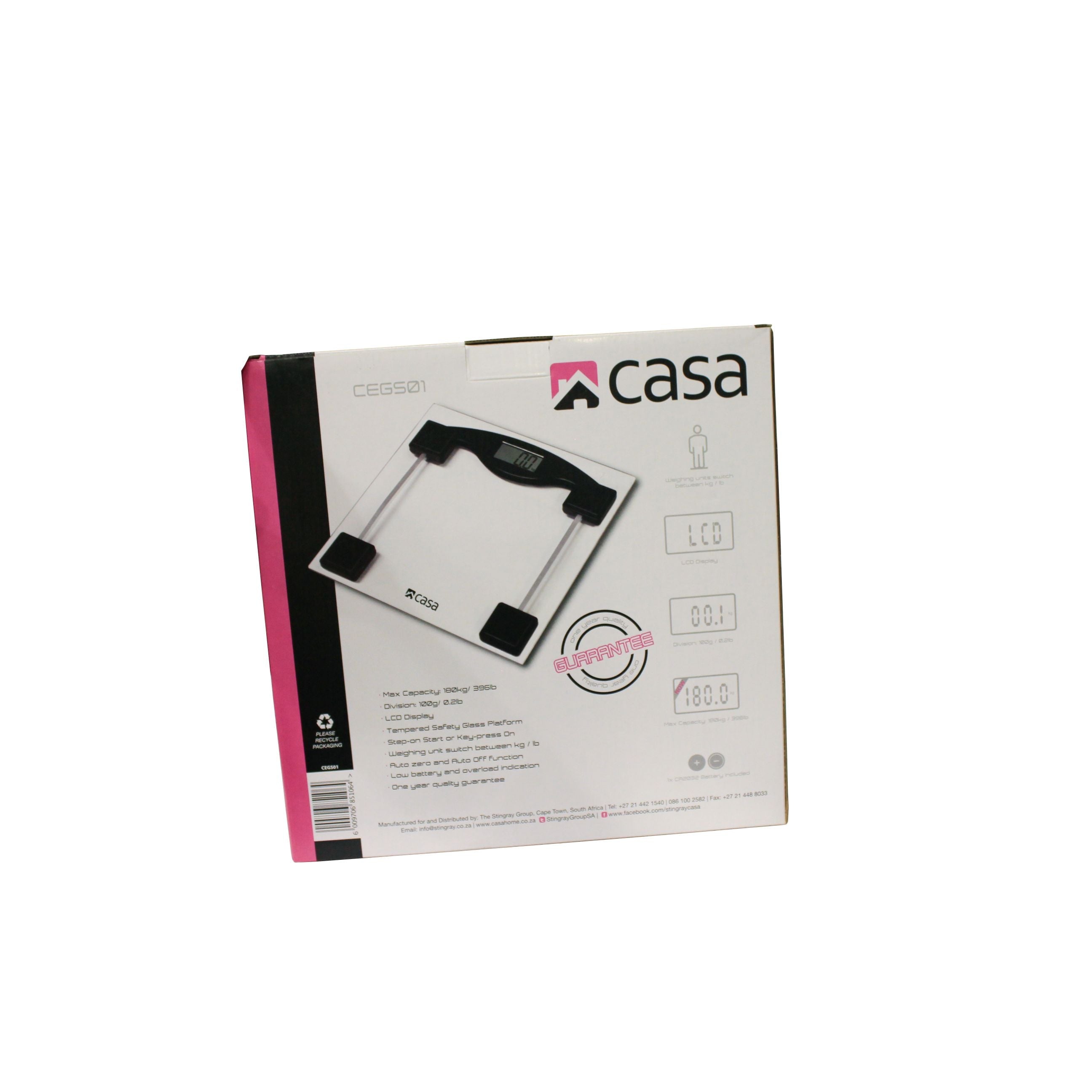 Electronic Bathroom Glass Scale - Ultra Flat