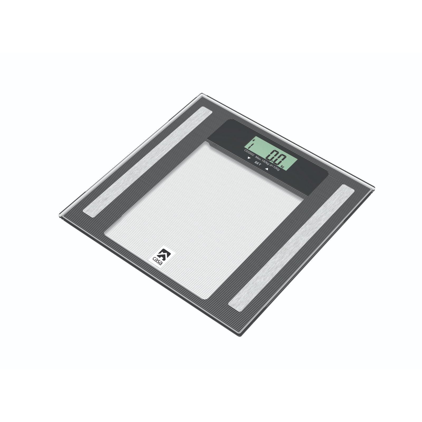 Electronic 7-In-1 Diagnostic Glass Bathroom Scale